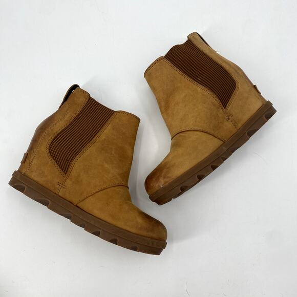 Sorel Size 7 Brown chelsea wedge Booties - Picture 3 of 8